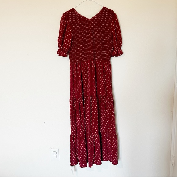 Christy Dawn The Brooklyn Midi Dress Dusty Crimson Silk NWT - Picture 5 of 11